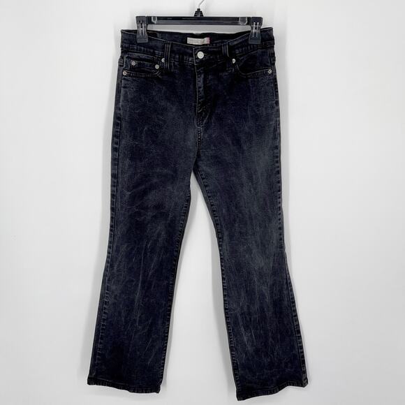 Levi's VINTAGE 512 Perfectly Slimming Mom Jeans Womens Sz 12 M Black High Waist - Picture 1 of 8